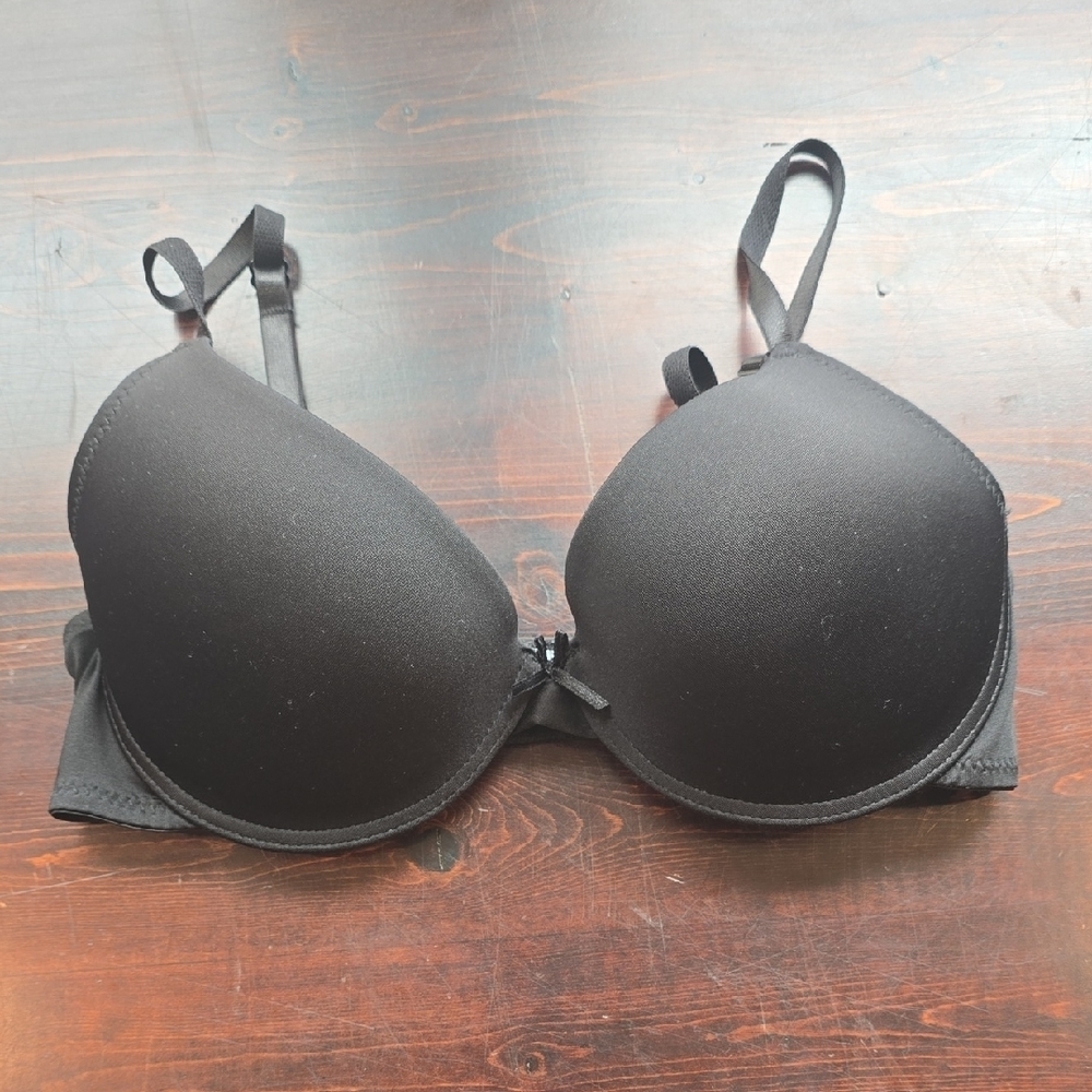 Kmart Classic Black T-Shirt Bra with Molded Cups